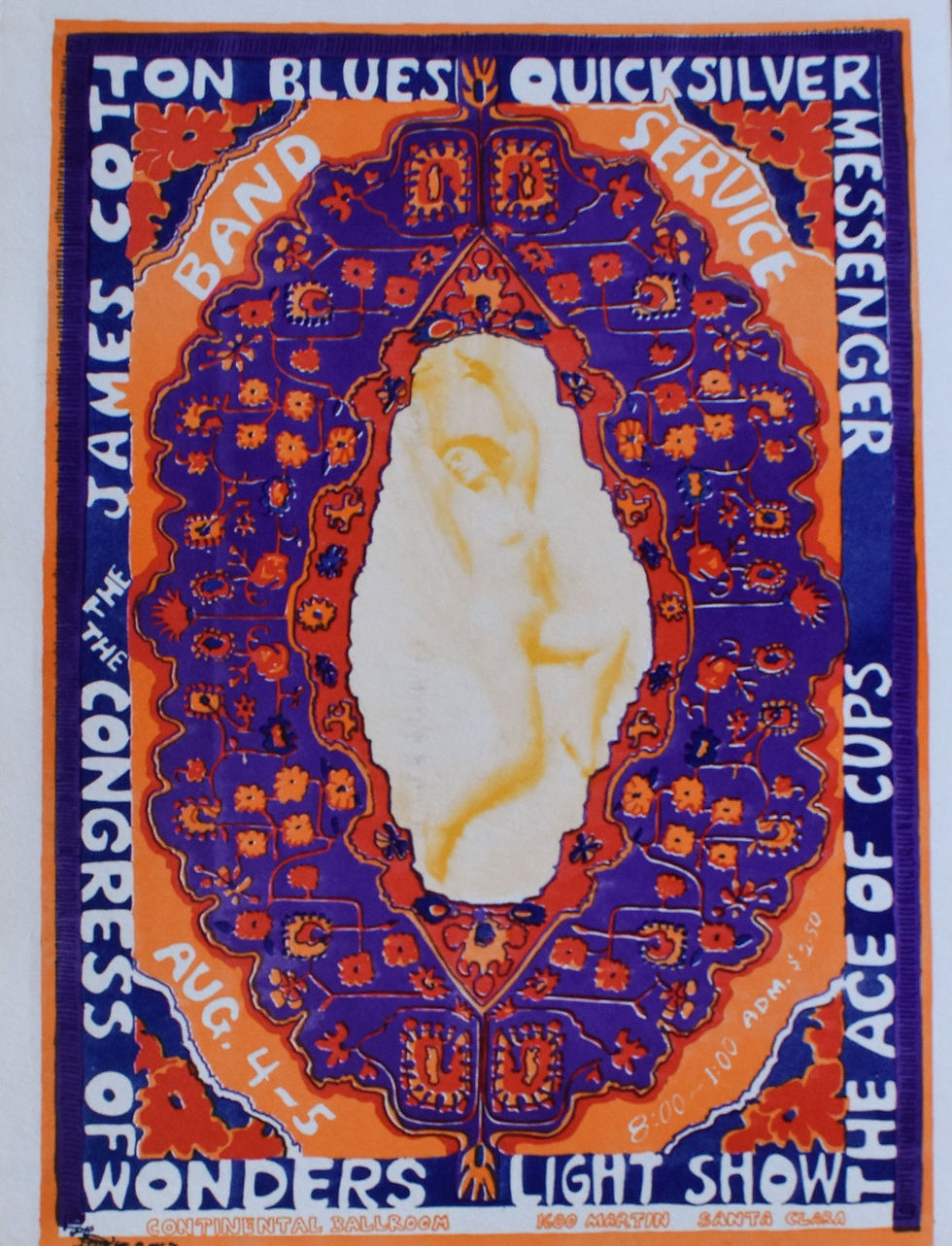 Quicksilver James Cotton Continental Ballroom 1970 Concert Handbill