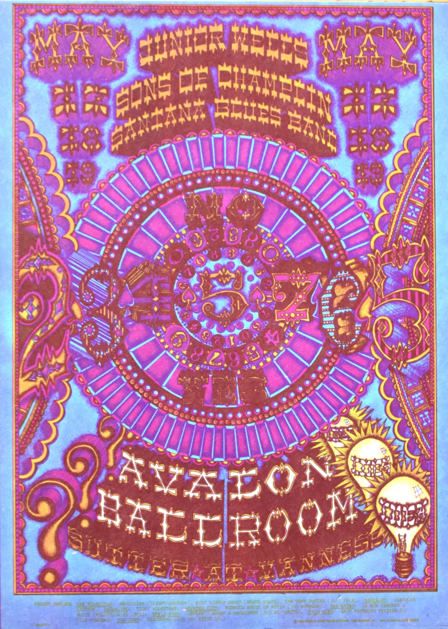 FD 119 Family Dog Avalon Postcard