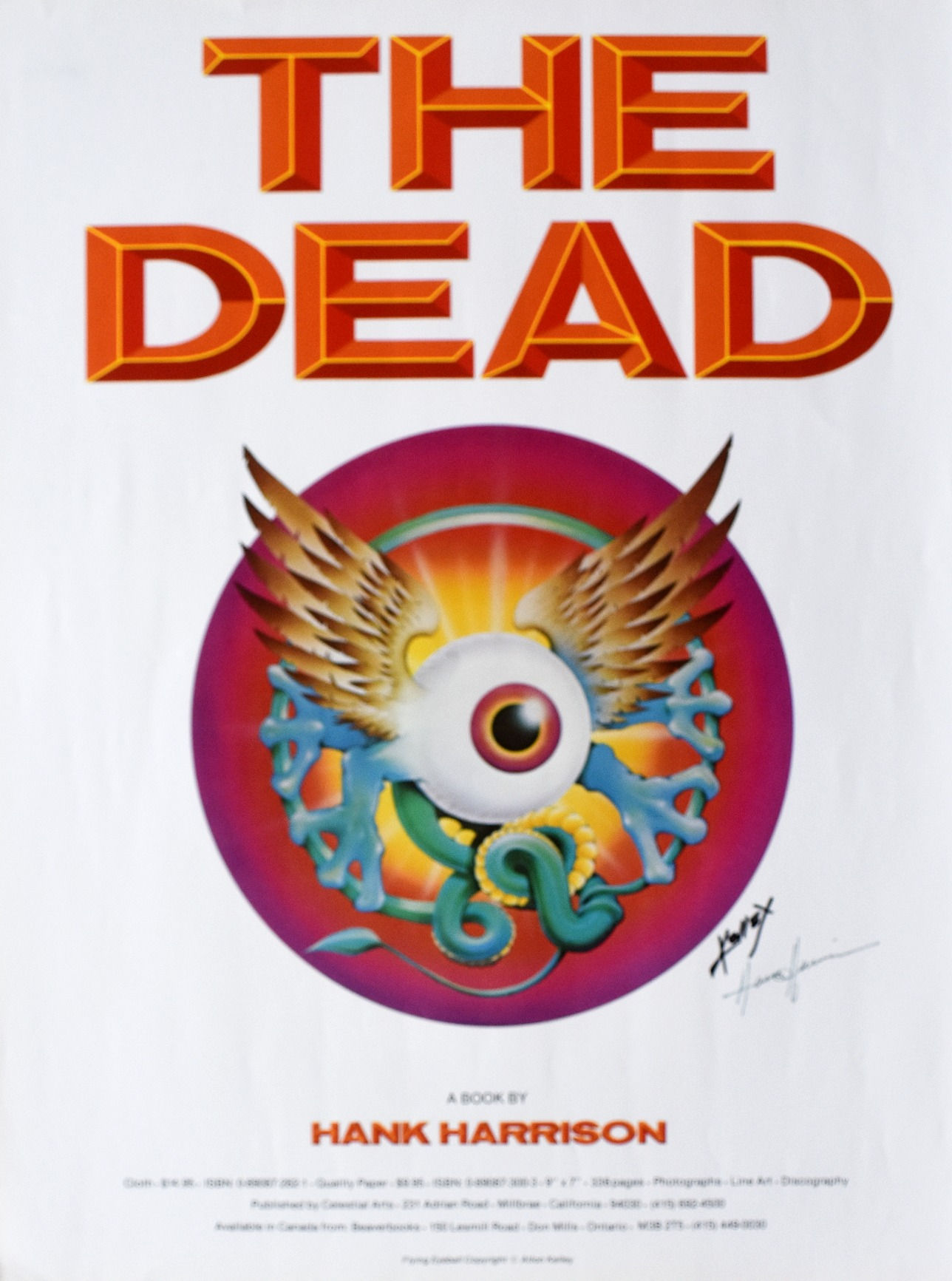 The Dead By Hank Harrison Store Display Poster Signed Kelley and Harrison