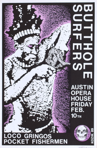 Butthole Surfers Austin Opera House 1989 Frank Kozik Signed