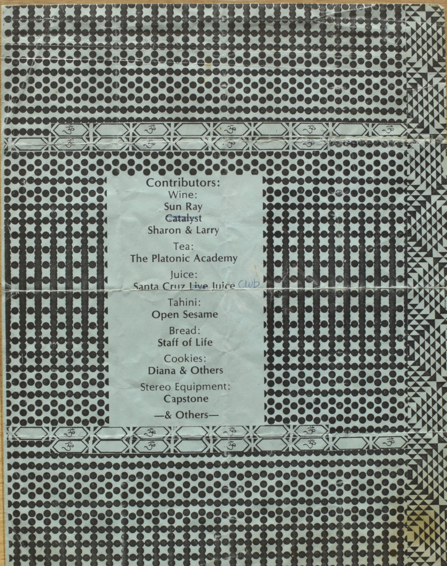 Colloquium Two Psychedelics Conference Kresge Town Hal UC Santa Cruz 1981 Flyer