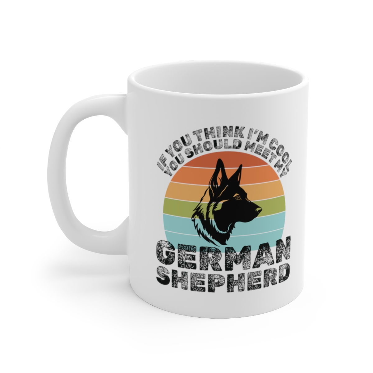 Cool German Shepherd owner mug.  Perfect for an Alsatian owner as a gift.