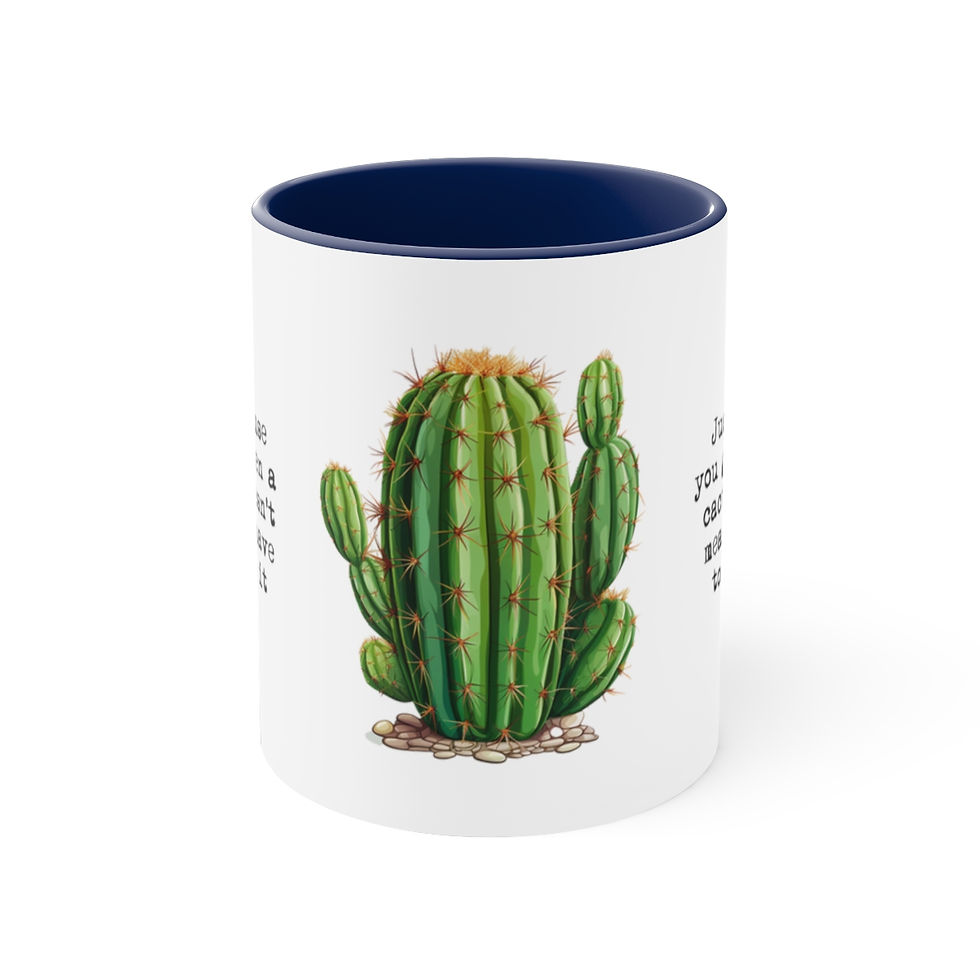 Thumbnail: Therapy & Recovery Cactus Wisdom Mug - Embrace Life's Prickly Moments