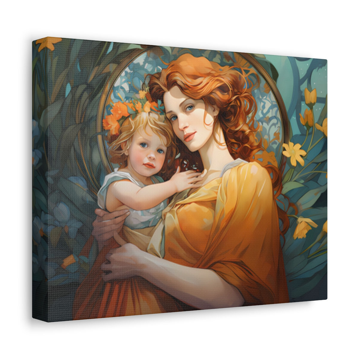 Lily Serenade - Art Nouveau Canvas Print
