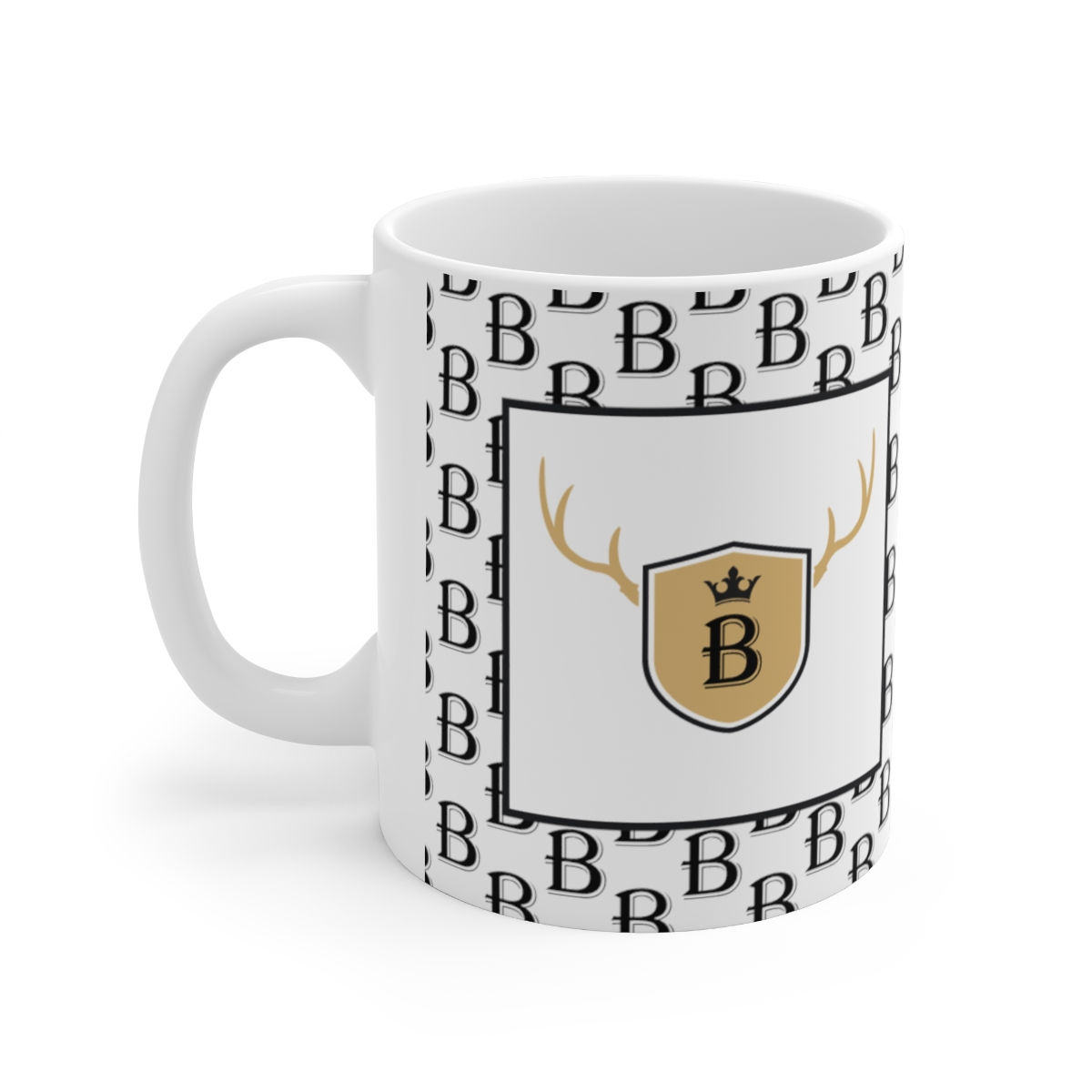 Regal Monogram 'B' Mug - A Majestic Sip for Royalty