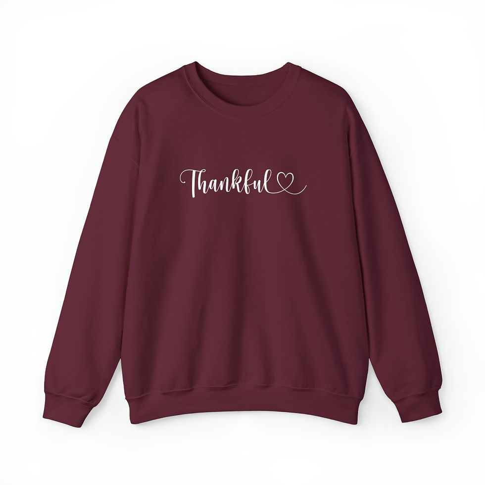 Thumbnail: Heartfelt Thankful Thanksgiving Sweatshirt for Her