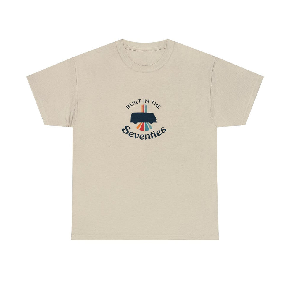 Thumbnail: Built in the Seventies" Retro VW T1/T2 Transporter Tshirt