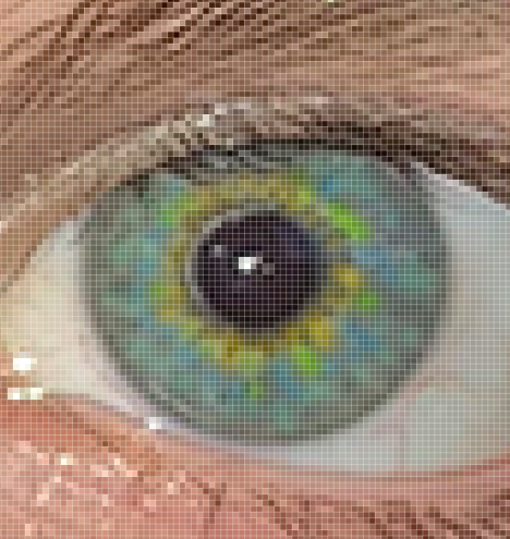 Blurring out enhanced colors to look more natural
