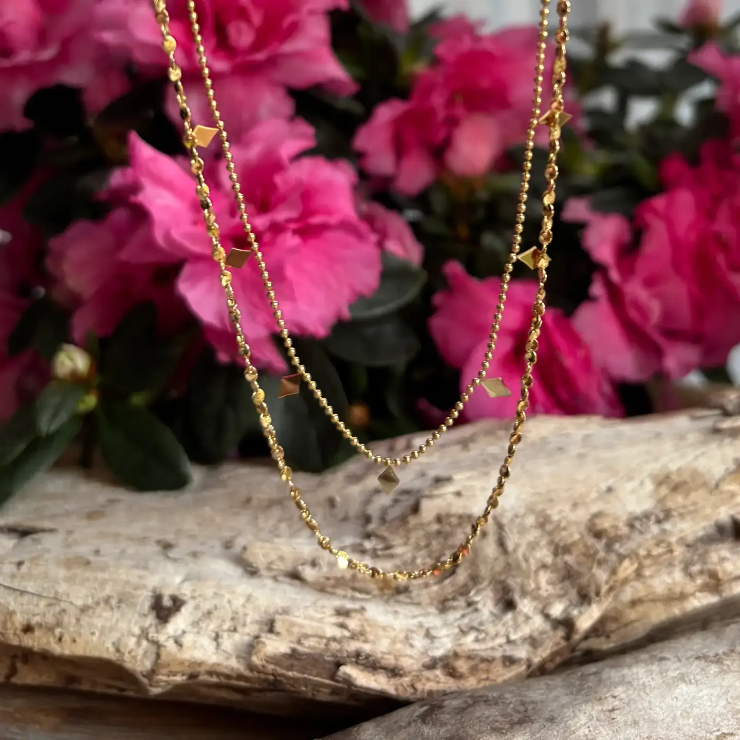18ct Gold Plated Double Chain Necklace