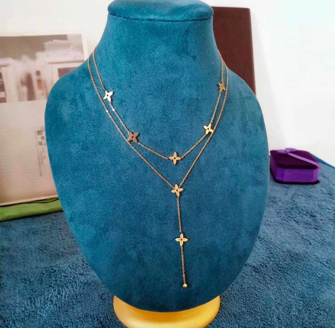 Titanium Steel Double Layer Necklace