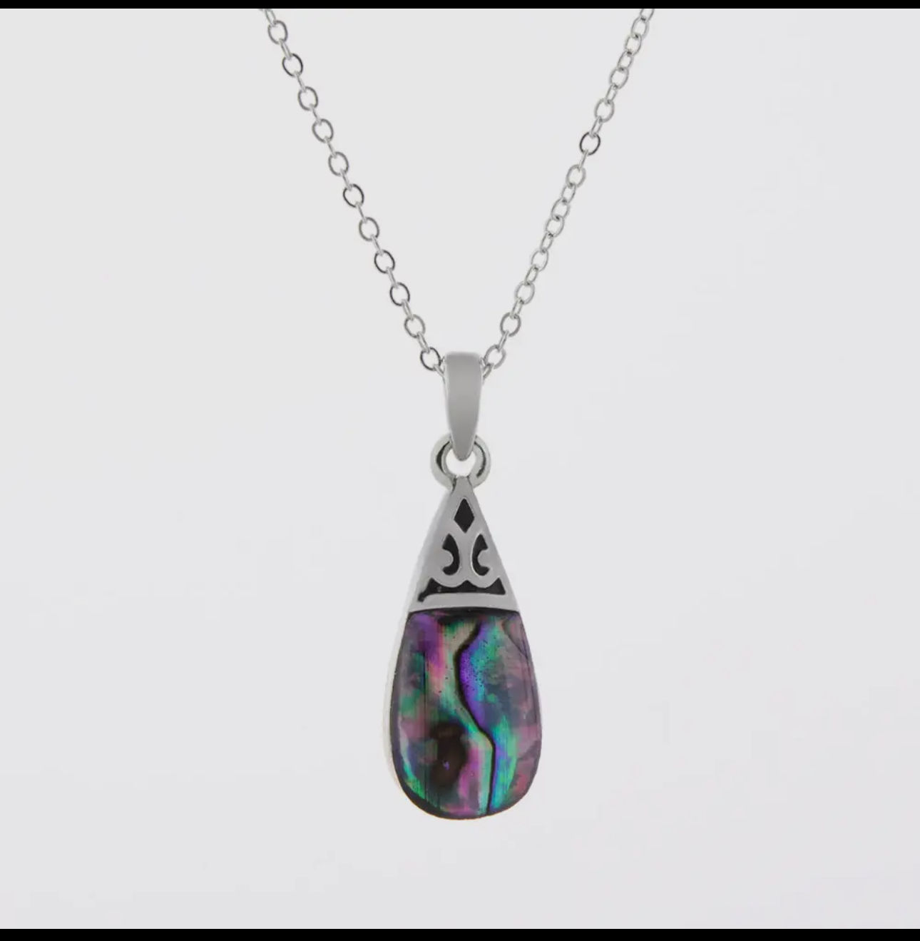 Paua Shell Classic Drop Necklace