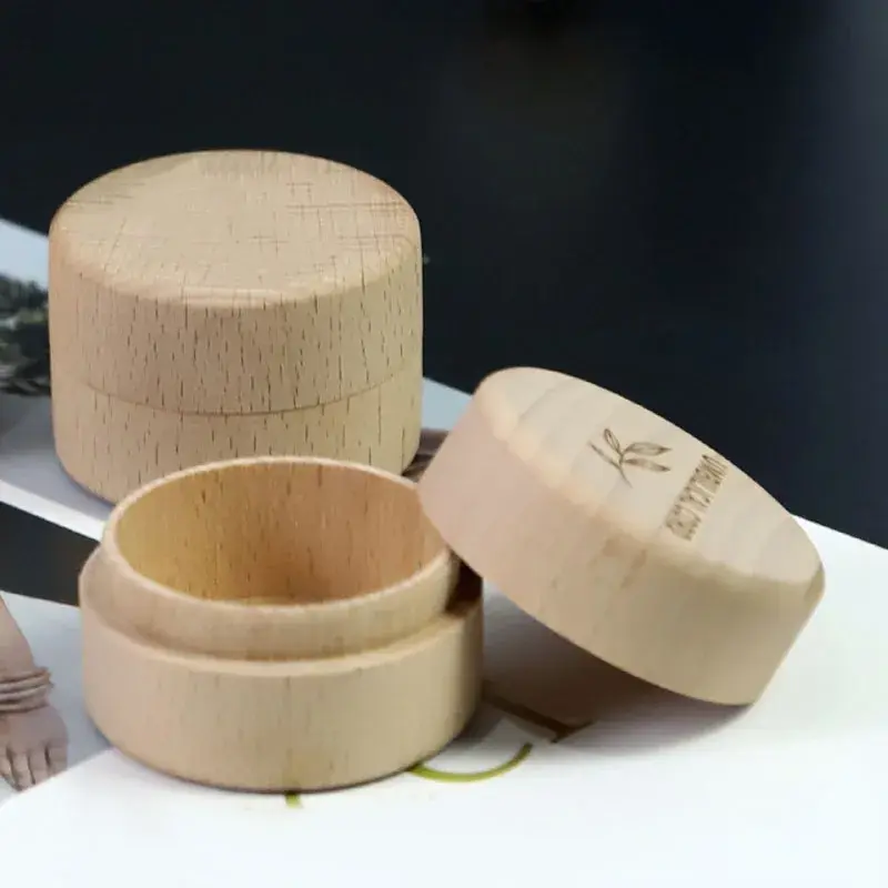 Thumbnail: Wooden Baby Fetal Hair Teeth Umbilical Cord Memorial Box Carved Memorial Box