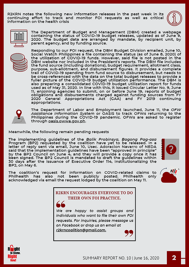 Summary Report No. 10 Page 2