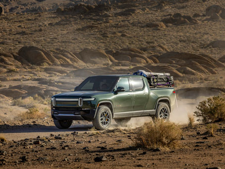 Rivian EV showcasing off road capabilities