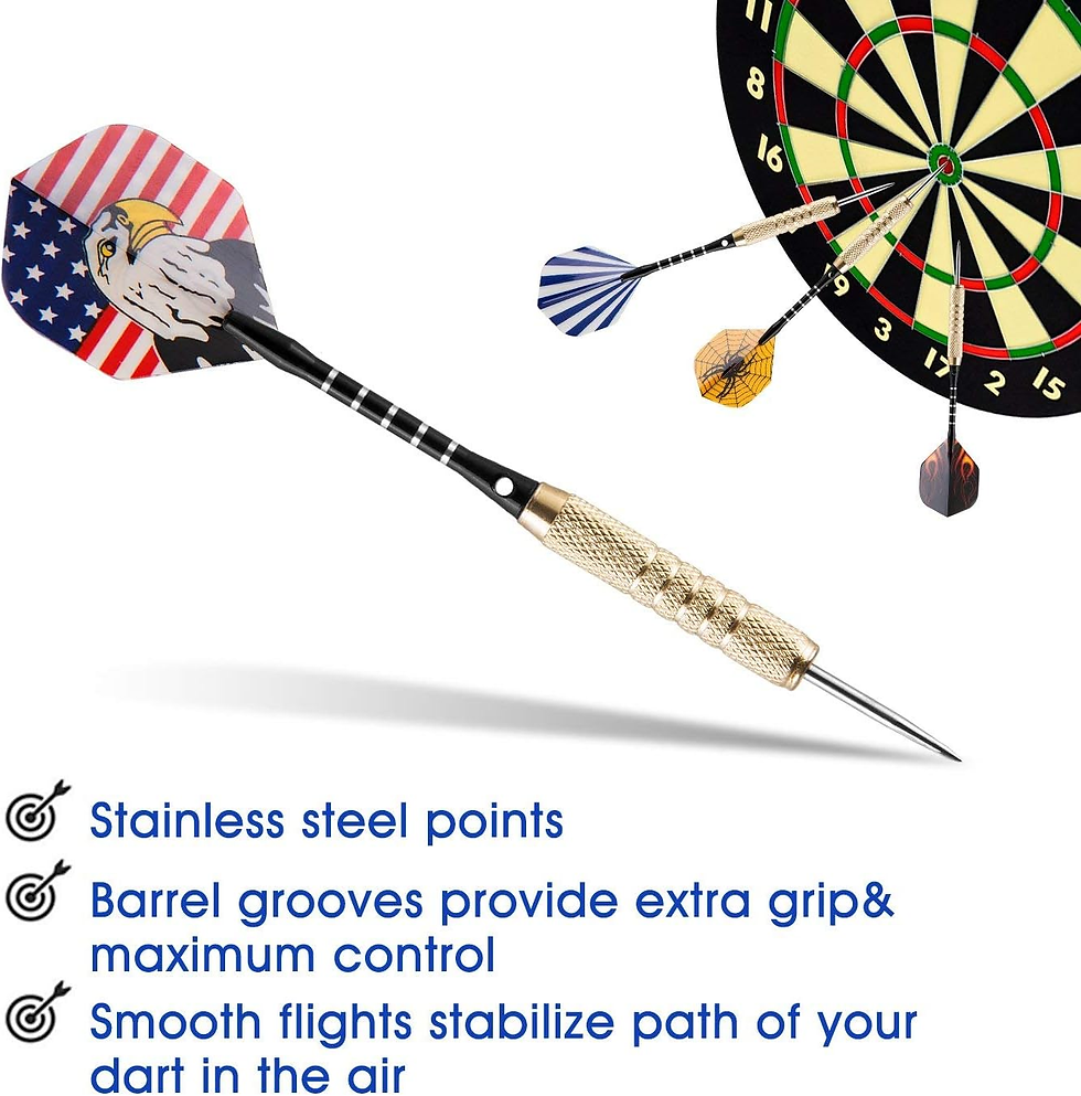 Thumbnail: UZOPI 15 Packs Steel Tip Darts 18 Grams with Dart Sharpener and 3 Extra Flights,