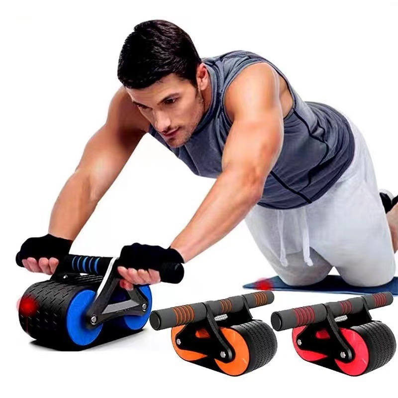Thumbnail: Double Wheel Abdominal Exerciser Women Men Automatic Rebound Ab Wheel Roller Wai