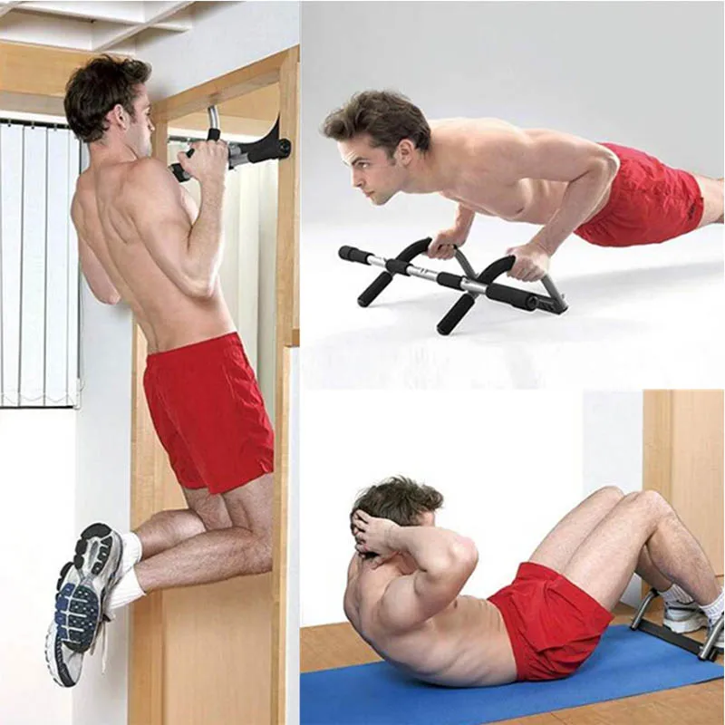 Thumbnail: Adjustable Chin up Bar Exercise Home Workout Gym Training Door Frame Horizontal 