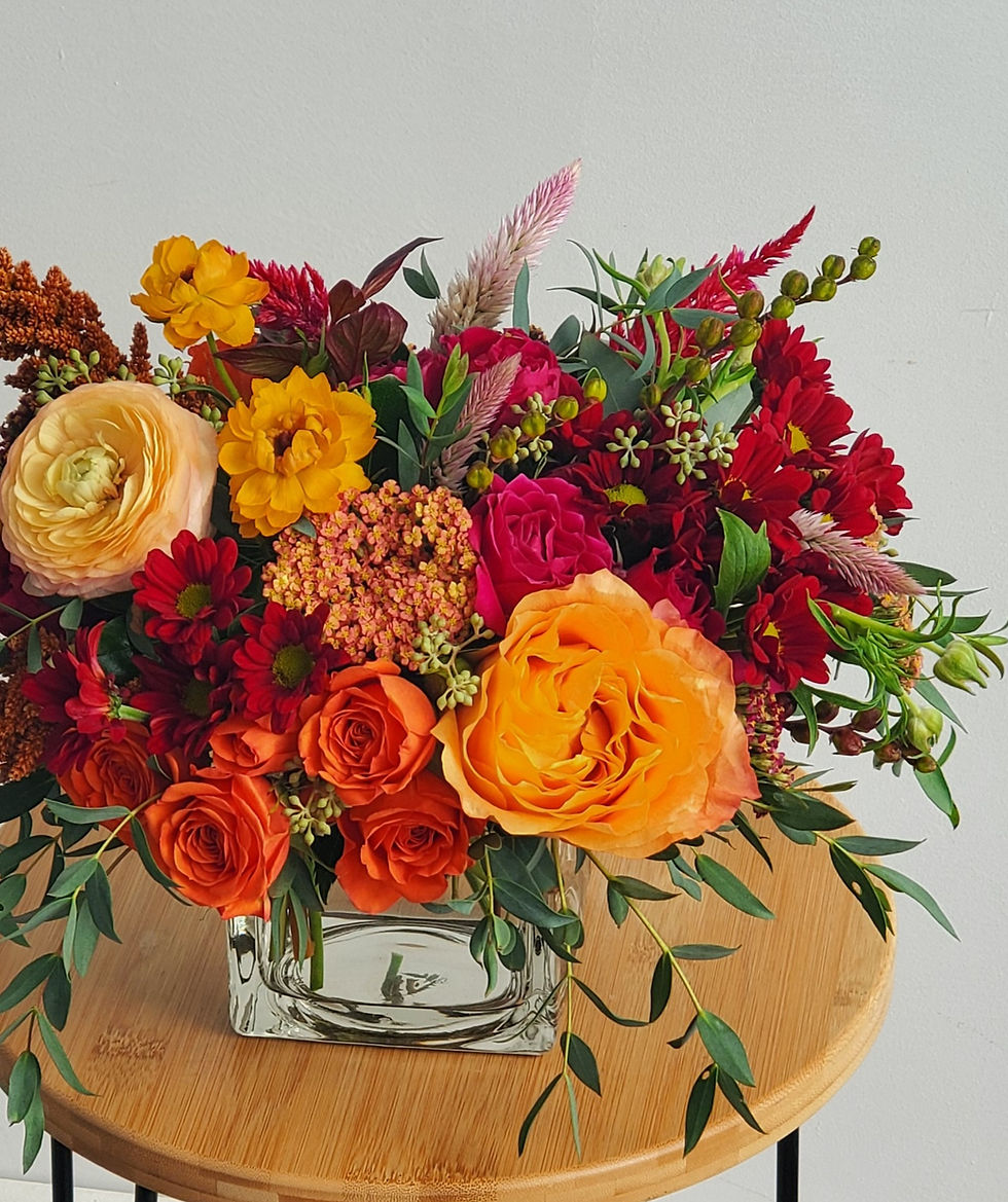 warm autumn flower palette