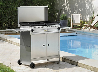 Plancha gaz Master avec chariot chez Piscines & Bains