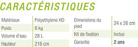 douche solaire So Happy caractéristiques chez Piscines & bains
