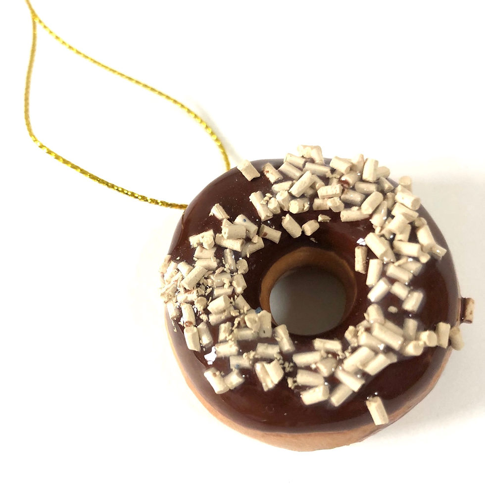 Thumbnail: Ceramic Dinky Donut Tree Decoration