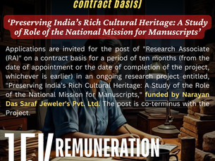 Job Opportunity: Research Associate (RA-contract basis)