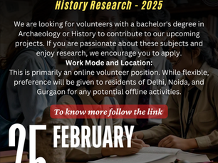 Volunteer Opportunity: Archaeology and History Research - 2025
