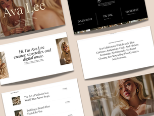 Cinematic stock photography used in a real website layout