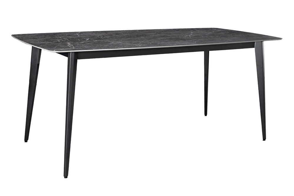 Table MILANO céramique anthracite et marbre