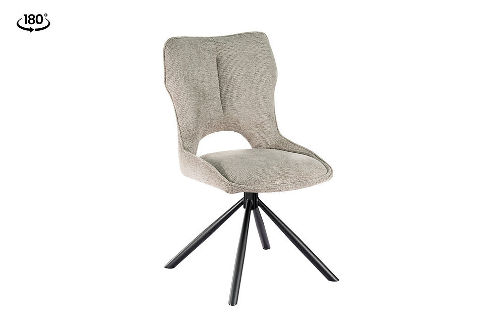 Miniature : NOUVEAU - Chaise 'Mori' pivotante à 0 tissu Ote Share 160 gris clair