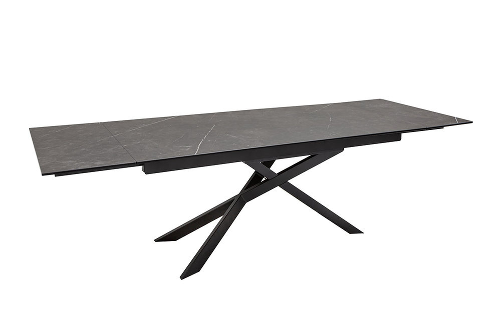 Table EUPHORIA extensible 180-220-260 cm, plateau en verre trempé 10 mm