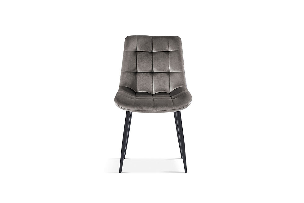Miniature : Chaise Juta velours taupe