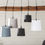 Miniature : Suspension LEVELS, ensemble de 5 abat-jour noir, gris et blanc