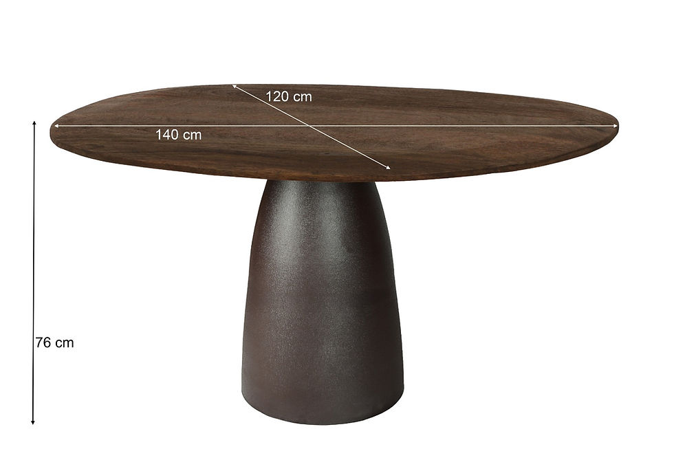 Miniature : Table à manger 140cm, marron espresso, manguier