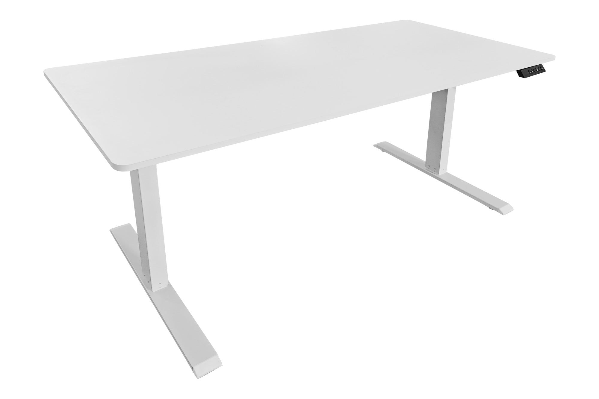 Bureau BLANC 140 cm, hauteur réglable, cadre blanc