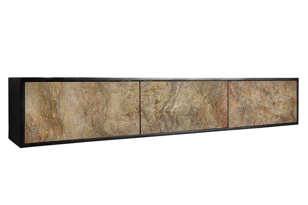 Meuble TV MOUNTAIN SOUL 160cm suspendu en acacia aspect