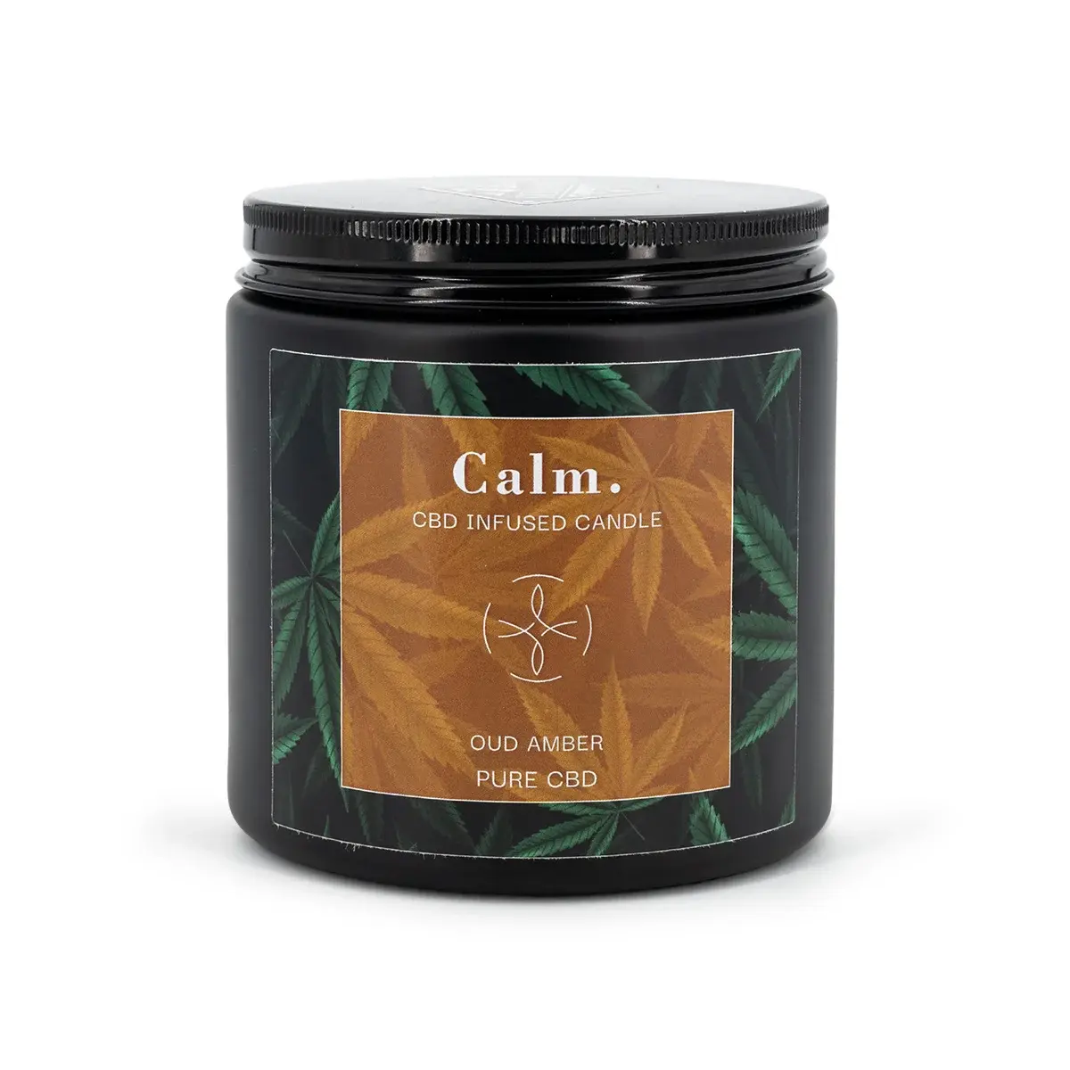 Bougie parfumée CBD Calm. Oud Amber - 350 g
