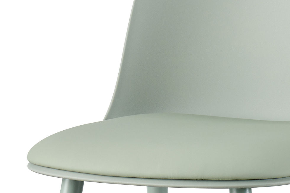 Miniature : Chaise de comptoir 'Jasmin' Assise PP coussin PU gris-vert