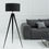 Miniature : Lampadaire TRIPODE 142cm noir rétro