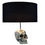 Miniature : Lampe de table SKULL 44 cm abat-jour en lin noir