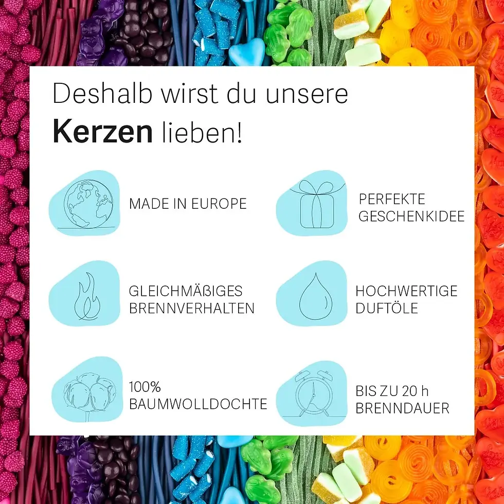 Miniature : Bougie parfumée Haribo Strawberry Happiness - 85g