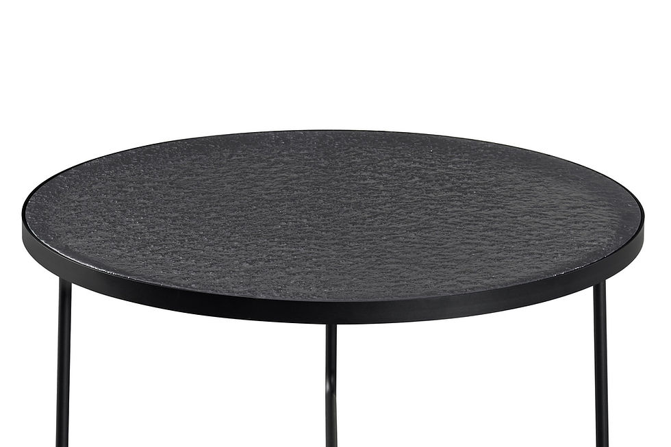 Miniature : Lot de Tables basses Melia rondes, verre gris