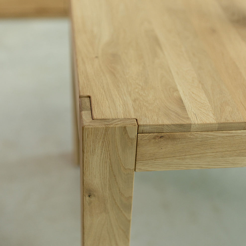 Miniature : Table à manger extensible en bois massif de chêne XL, 160-280 x 90 x 75 cm