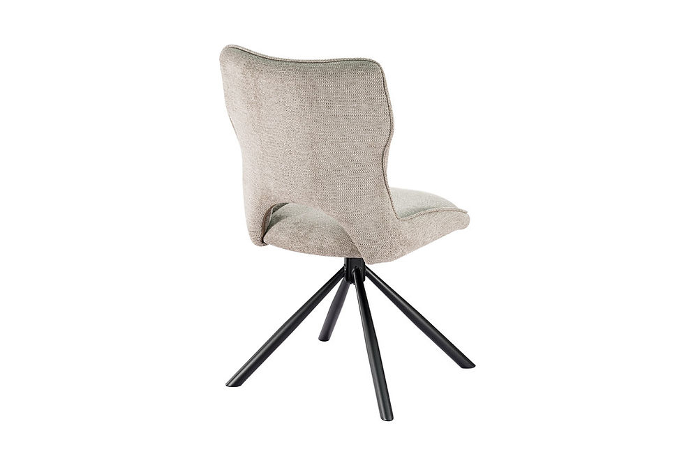 Miniature : NOUVEAU - Chaise 'Mori' pivotante à 0 tissu Ote Share 160 gris clair