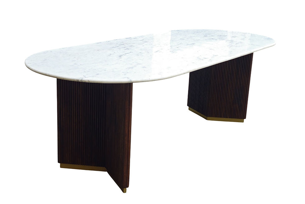 Table ovale GATSBY 240 cm en bois de manguier