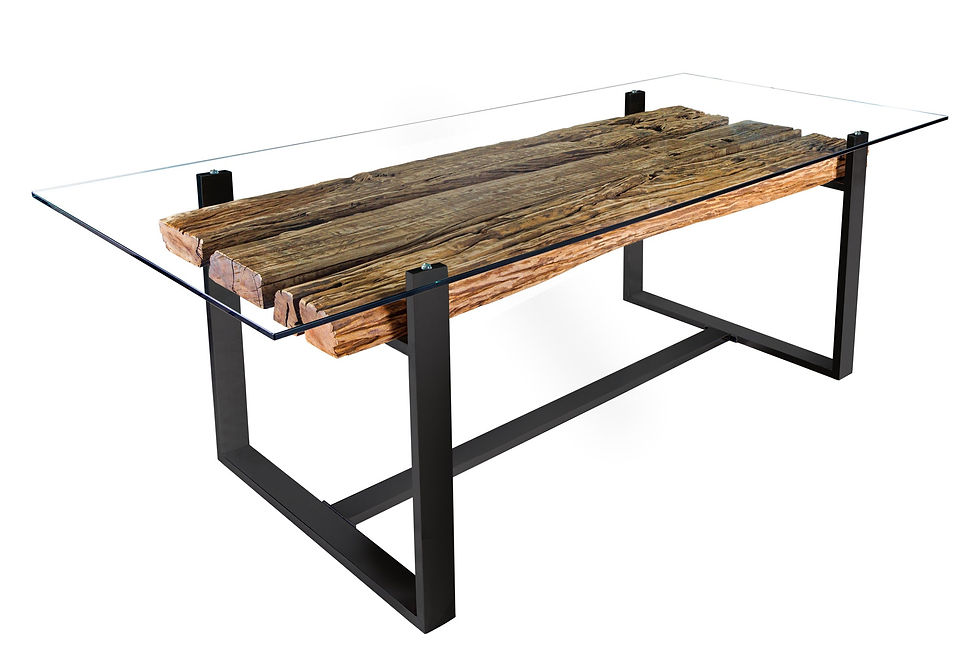 Table BARRACUDA 220 cm en teck sans plateau en verre