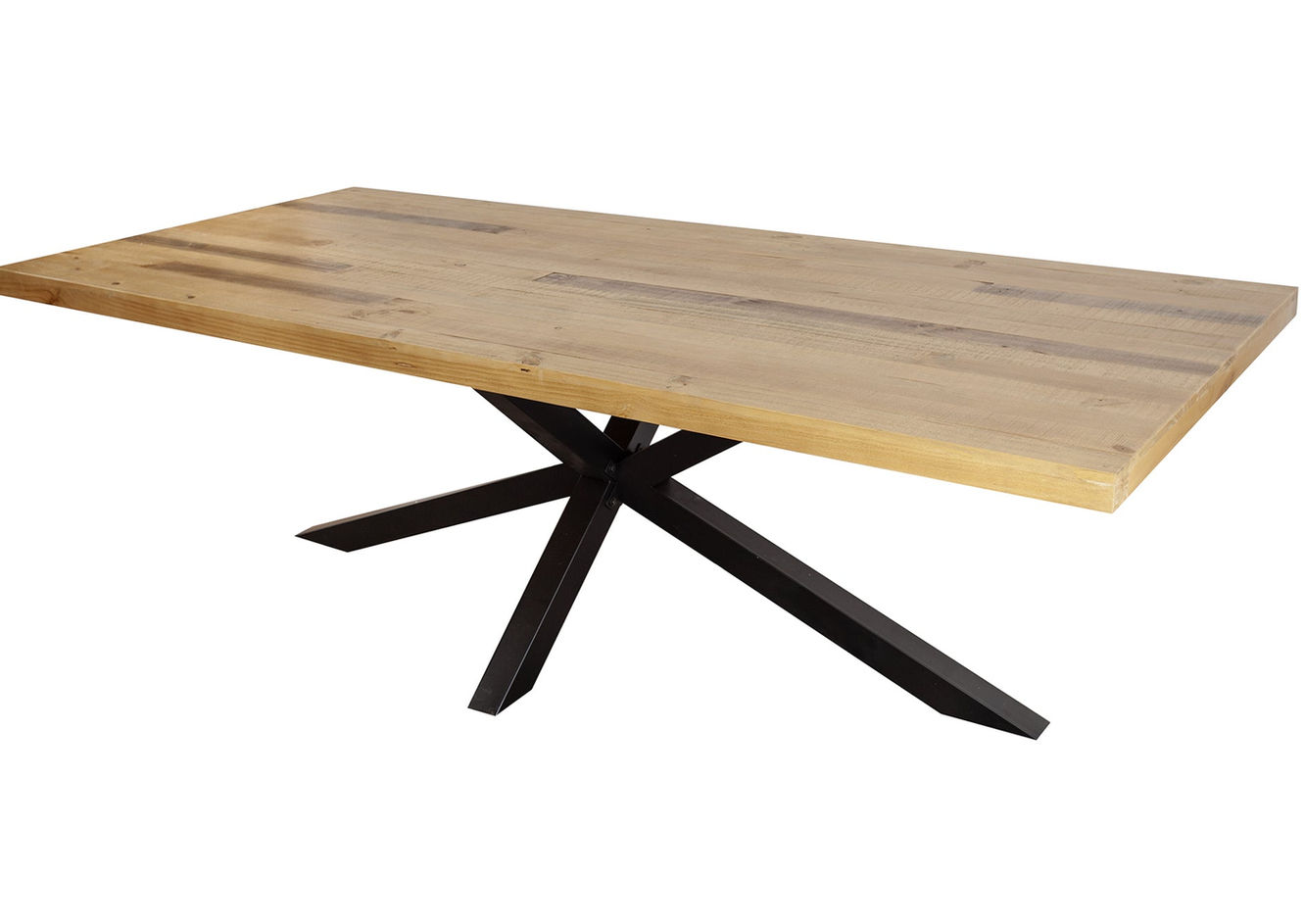 Table GALAXIE 200 cm en pin brun vintage