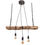 Miniature : Suspension BARRACUDA 70 cm pour 3 ampoules en bois recyclé