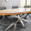 Miniature : Table ovale BARRACUDA 220 cm en teck, plateau en verre ovale