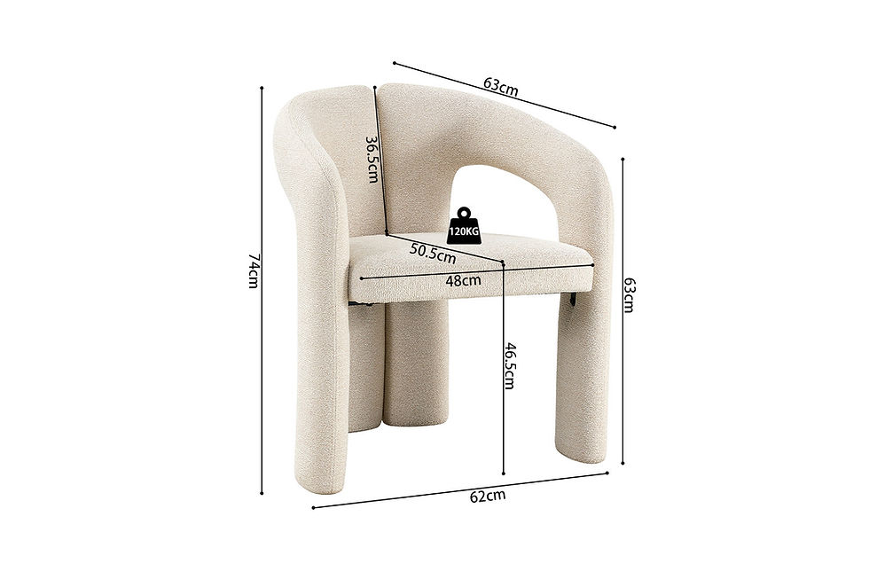 Miniature : NOUVEAU - Chaise 'Beja' tissu Ote Sahara 112 beige